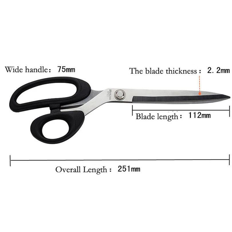 Ножницы из нержавеющей стали для шитья одежды 10 дюймов высококачественные