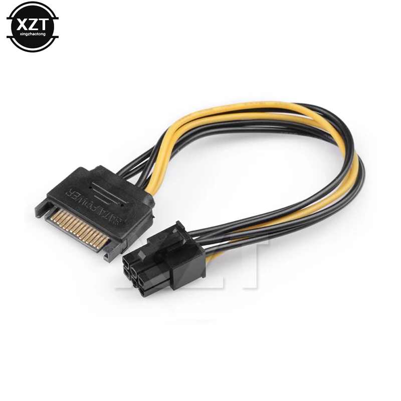 1 шт. SATA кабель питания от 15 Pin до 6 PCI EXPRESS PCI-E Sata Графический конвертер адаптер для