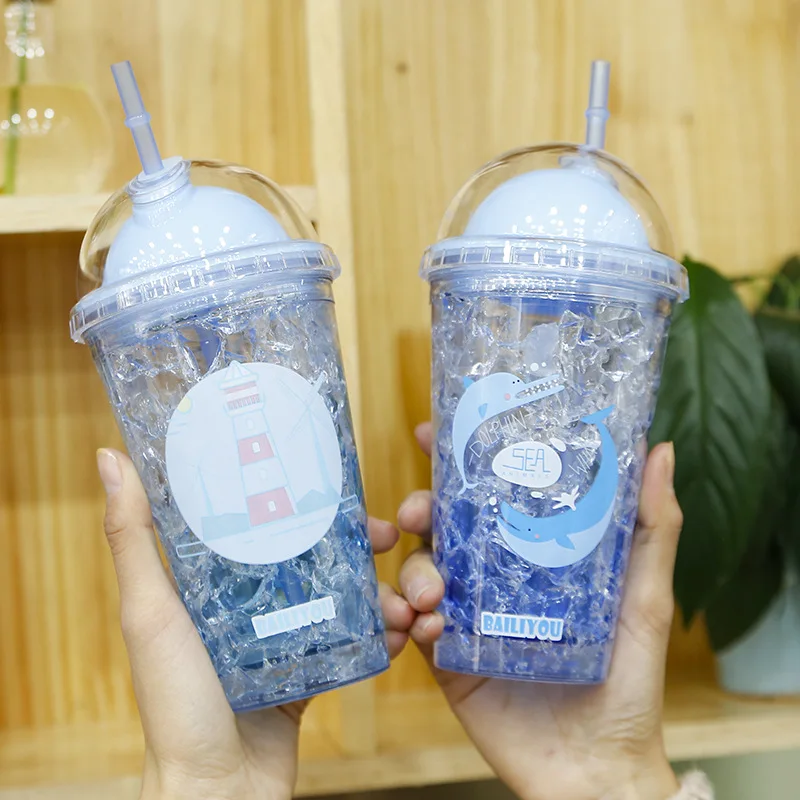 Летняя мода ледяная уличная чашка Хрустальная бутылка для воды my sport/drink/fruit/juice bpa