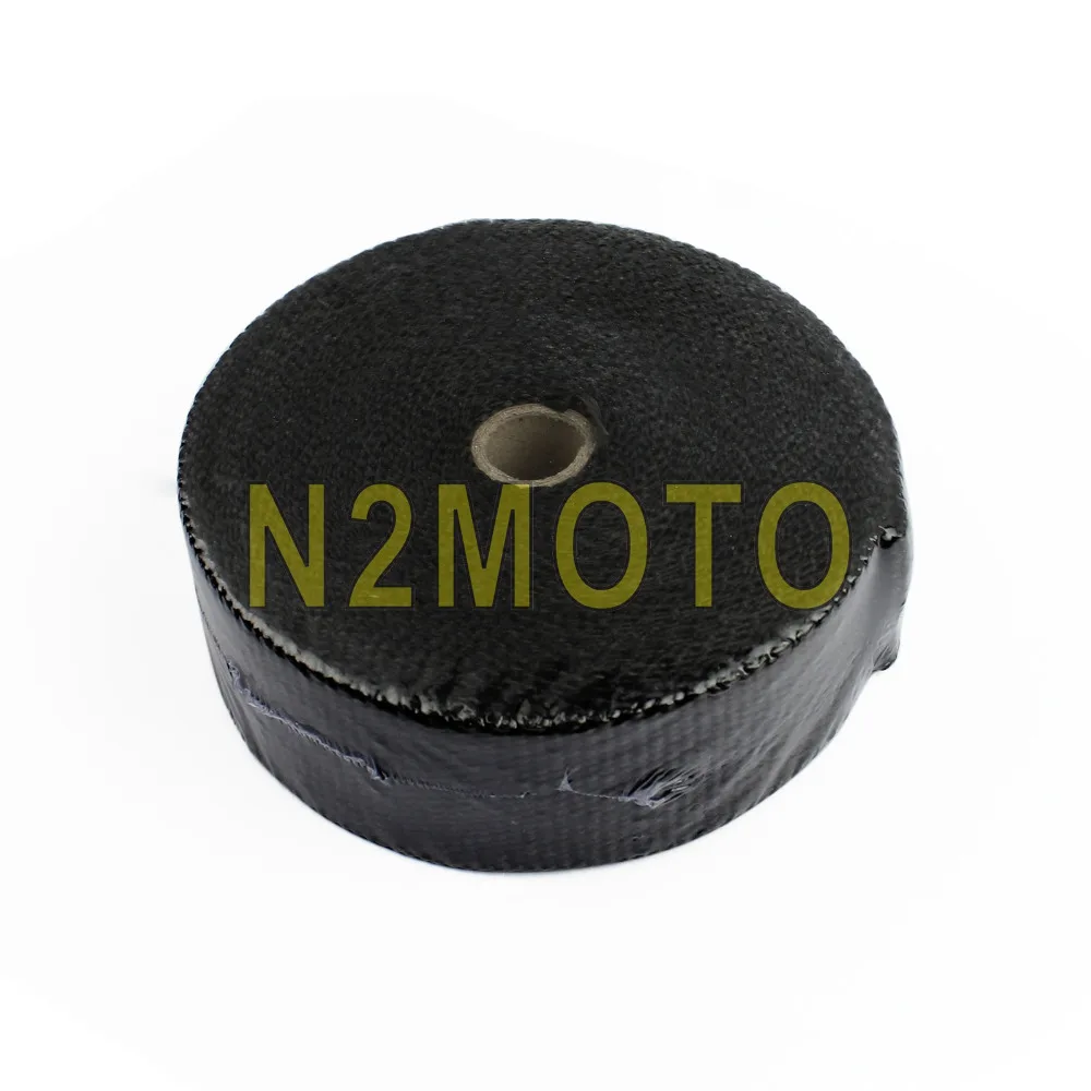 Черный стекловолокно 15 метров глушитель выхлопной трубы рулон деформации 1000F