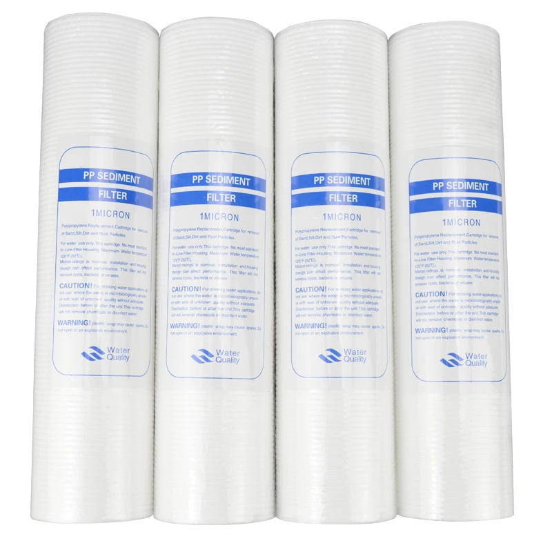 Новый 4 шт. PP Хлопоковой Фильтр Для Воды Фильтрэлемент Очиститель 10 Дюймов