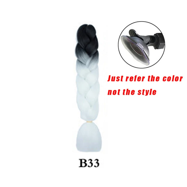 B33 black and white Новое поступление шлем Плетеный мотоциклетный Женский шлем косички 2" с закручивающейся присоской двойная косичка конский хвост косички для шлема - Цвет: B33 black and white