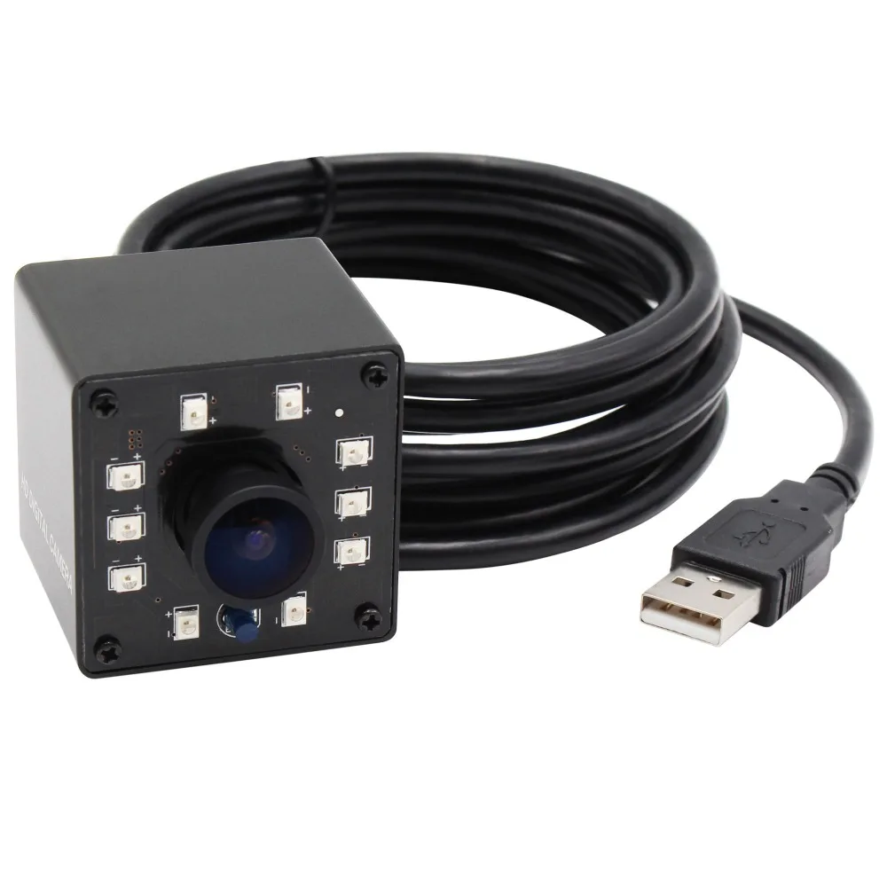 HD USB веб камера с объективом без искажений 1080P мини металлический корпус 10 шт. ИК