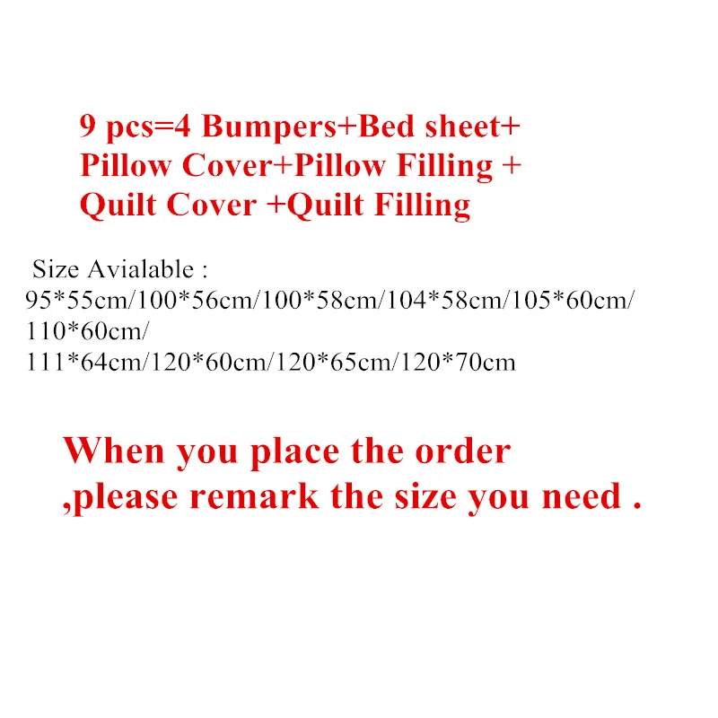 9 шт. Новое поступление постельное белье для новорожденного хлопковый комплект