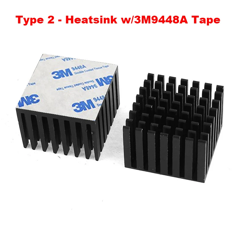 28X28X20 w 3M9448A En-Labs 2 шт анодированный черный алюминиевый радиатор 28x28x20 мм Электронный кулер радиатор теплоотвод для Northbridge Southbridge чип - Цвет лезвия: 28X28X20 w 3M9448A