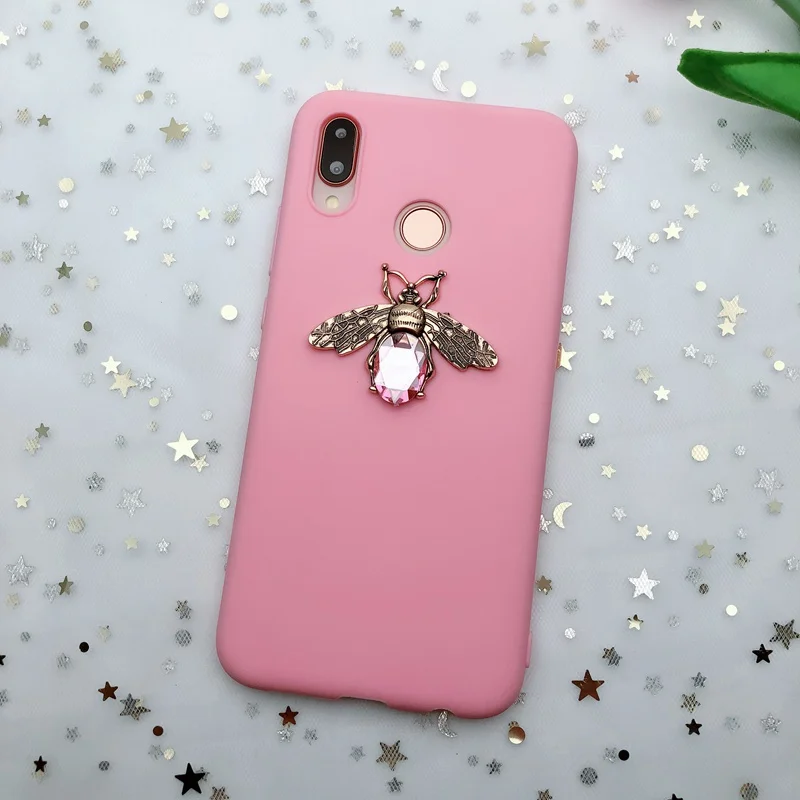 Dark Pink Силиконовые Карамельный цвет пчела чехол для Xiaomi 9 Pocophone F1 8 6 6X Mix 2 s Redmi iPhone 7 6 Plus Pro 4X S2 4 5 Plus Note 4 5A Prime 4X мягкий чехол из ТПУ - Цвет: Dark Pink