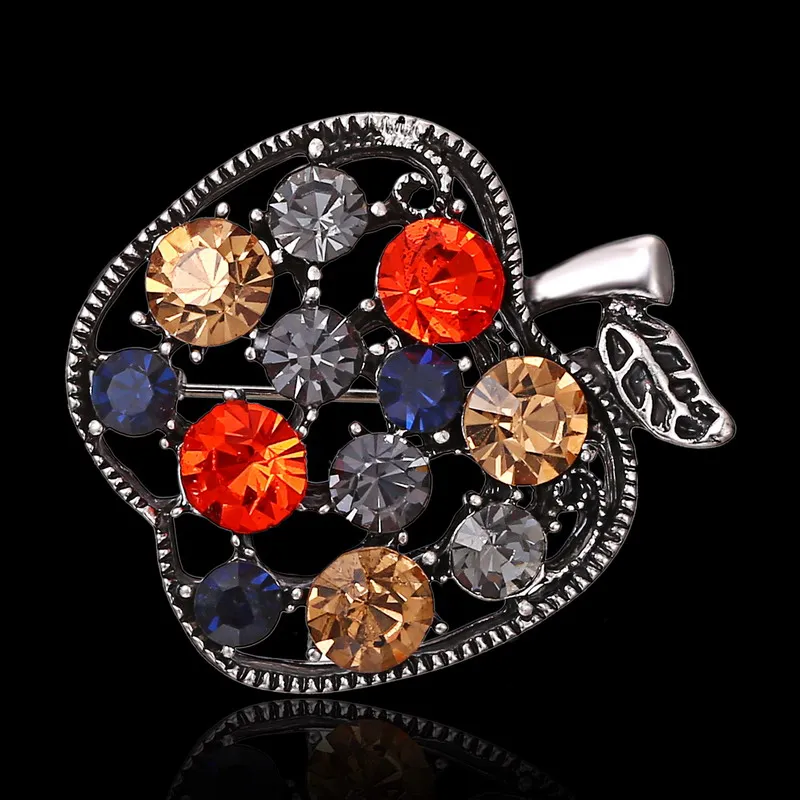 Женская летняя брошь в виде яблока с фруктами|brooches for women|apple broochbroches luxury |
