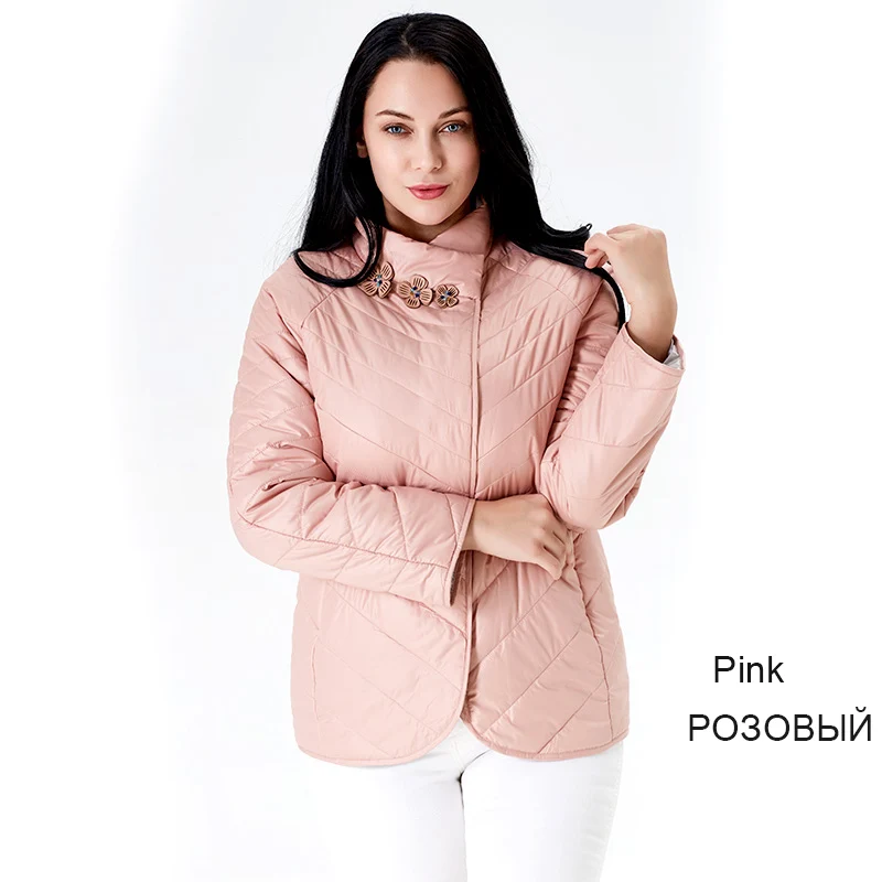 741 PINK Astrid, Женская Весенняя куртка, Женское пальто, новинка, большой размер, осень, свободное, розовое, короткое, модное пальто, женское, ветрозащитное AM-6145 - Цвет: 741 PINK