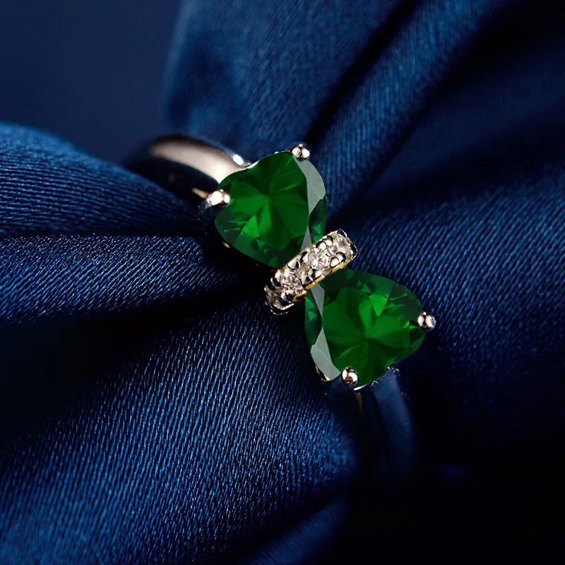 925 Серебряное кольцо корейской моды инкрустированные женское с цирконом