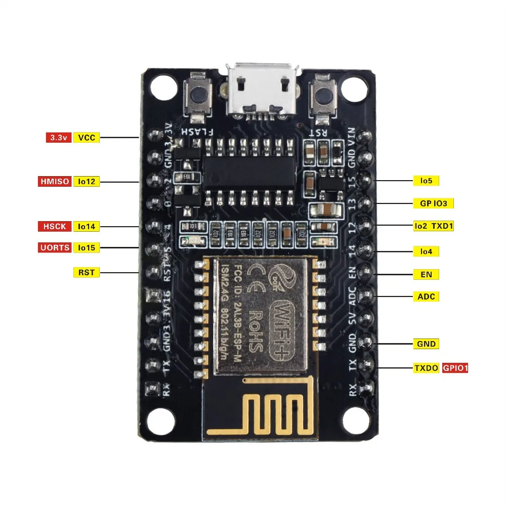 Беспроводной модуль Keywish NodeMcu V3 Lua WIFI Интернет ESP8266 с антенной PCB и портом Micro USB
