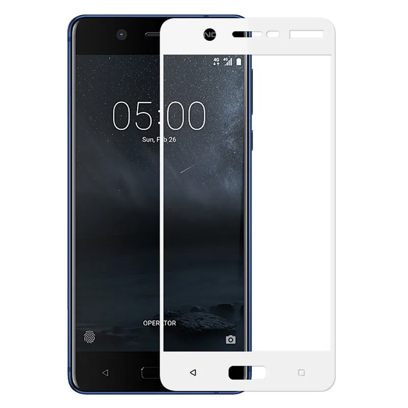 Для Nokia 5 закаленное стекло 9 H Полное покрытие экрана защитное защитная пленка на