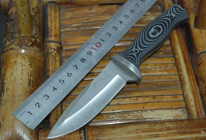 Очень Sharp AUS 8A Стальное Лезвие Малый Прямой Нож Микта Ручка Охота Походный