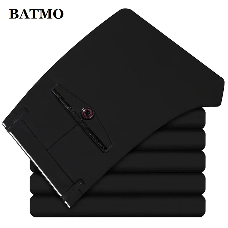 BATMO new arrival high quality casual pants men,men's smart casual pants,elastic trousers,plus-size 1828
