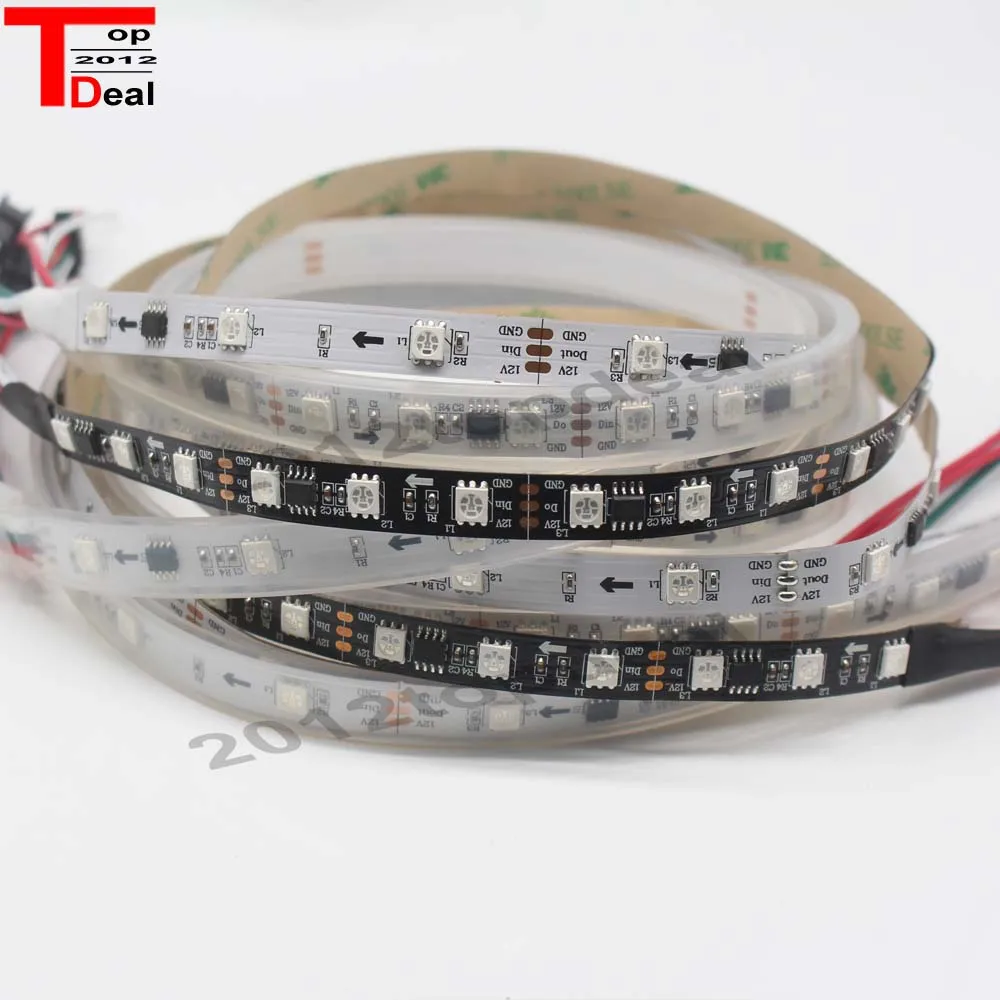 1 м 30 светодиодов/м 60 WS2811 Dream Color 5050 RGB Полноцветный ленточный светильник DC12v|strip