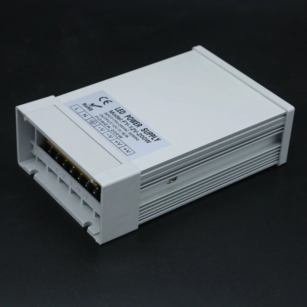 Ac 220V к DC 200W 12V 16.7A водонепроницаемый преобразователь напряжения питания|12v supply|supply