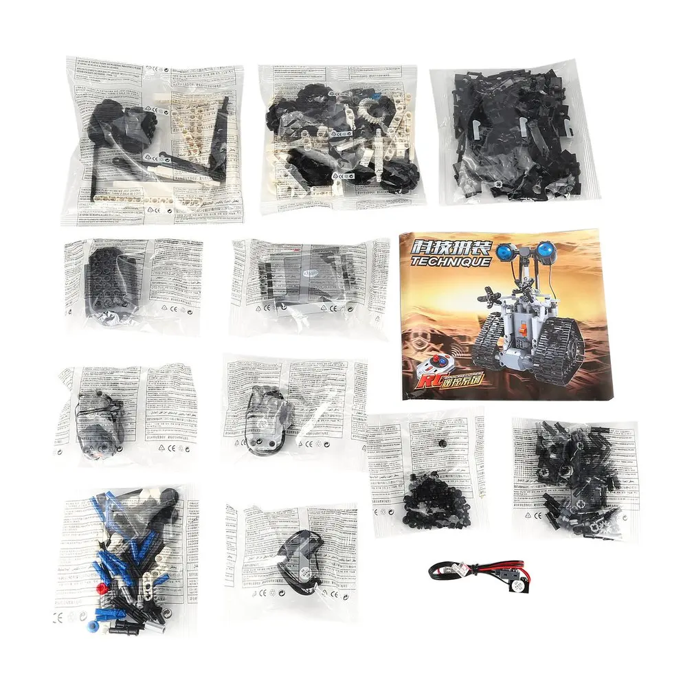 Светло-серый Winner 7112 2.4G Remote Control Intelligent Electric RC Robot Building Block DIY Unassembled Kit Toy For Kids Gift - Цвет: Светло-серый