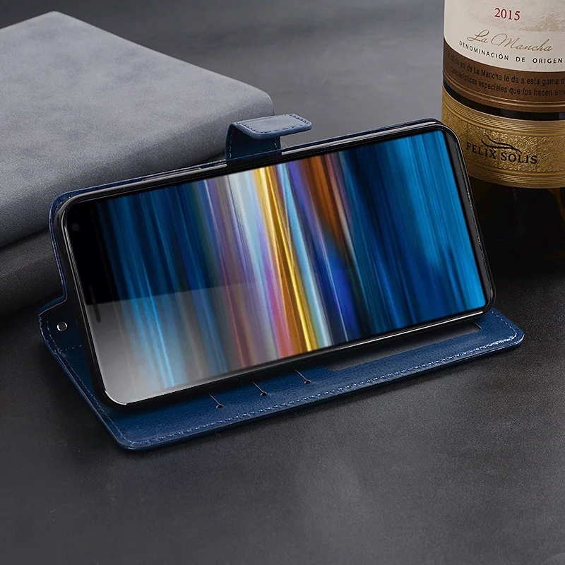 Кожаный чехол с откидной фоторамкой для Sony Xperia 10 XA2 XA1 Plus Ace 1 XZ3 XZ2 XZ1 Compact Premium L3 L2 L1