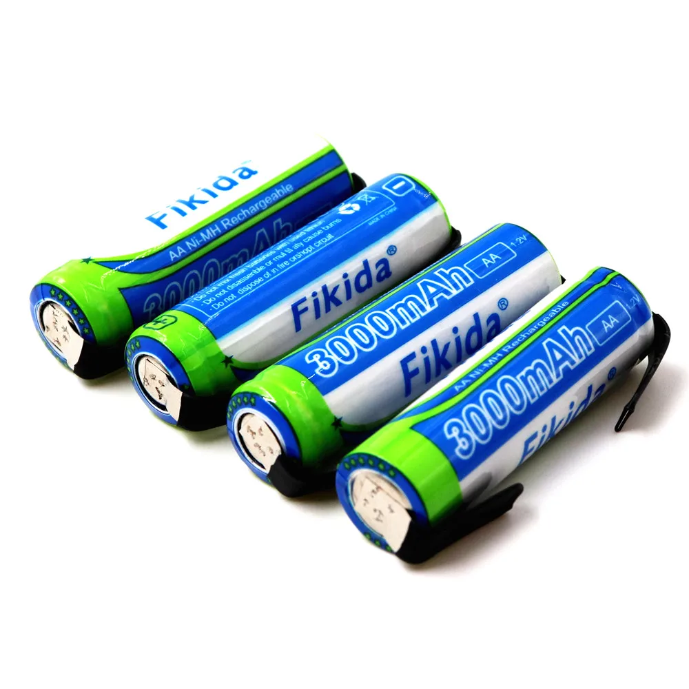 2-20 шт lote AA перезаряжаемая батарея 1,2 V 3000mAh NiMH 14430 батарея с припоем булавки для DIY электрическая бритва зубная щетка игрушки