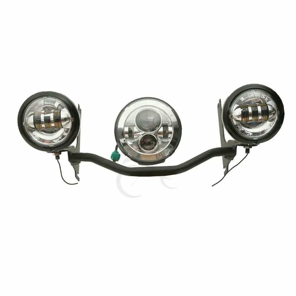 Motorcycle 4 1/2&quot Fog Light +Headlight w/ Bracket For Harley Touring Electra Glide 1994-2013 |
