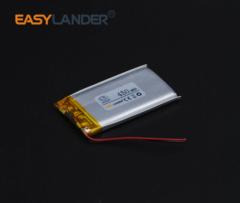 

3.7V 450mAh 402447 Polymer Li-ion Battery For bluetooth headset Bracelet Wrist Watch pen GPS PSP PDA MP3 MP4 MP5