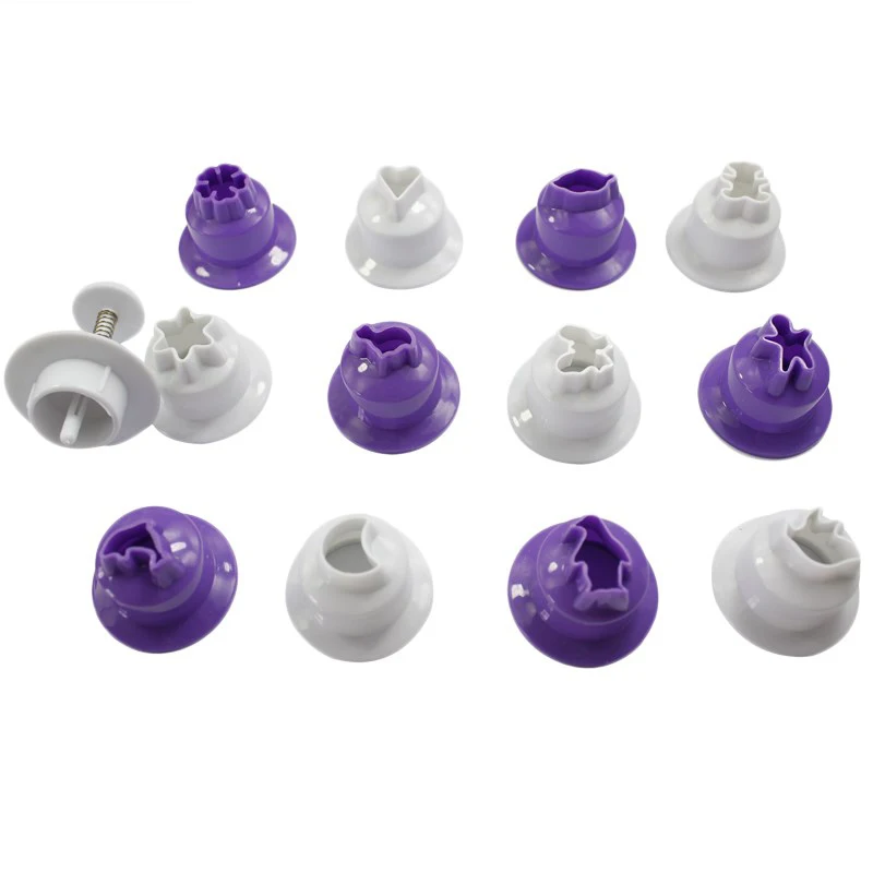 

12pcs Cartoon Cake Decorating Embossing Cutter Mini Cake Mold Spring Cake Cookie Chocolate Jelly Baking Fondant