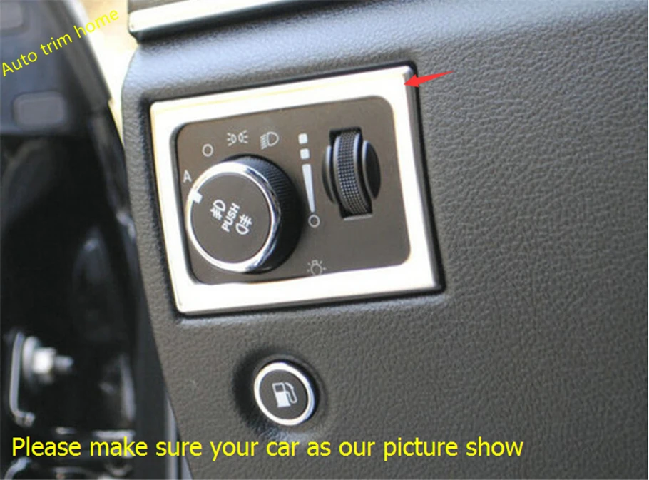 

Lapetus Headlight Head Lights Lamps Switch Button Frame Cover Trim Fit For Jeep Grand Cherokee 2011 - 2014 Auto Accessories