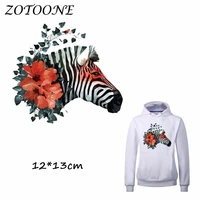 zotoone fashion rose horse patch for clothing iron on garment heat transfer badges diy accessory t shirt deco applique patches c