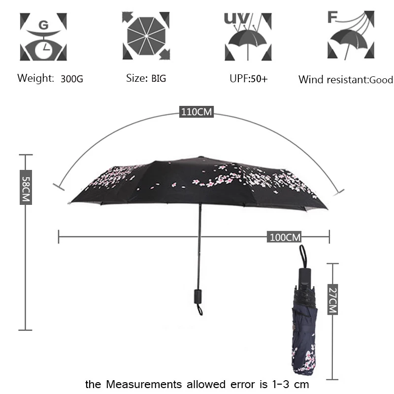 Yesello SAKURA антиуф складной зонт для женщин|umbrella for women|umbrella umbrellafolding umbrella women |