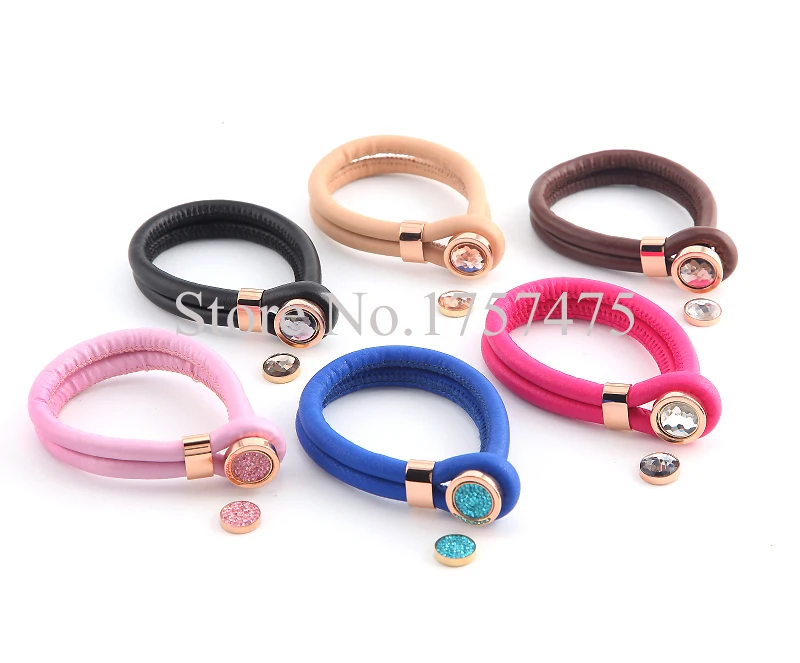 TDIYJ European Gold Genuine Leather Bracelets with Adjustable Champagne Dome Beads like My Coin for Women 2pcs/lot | Украшения и