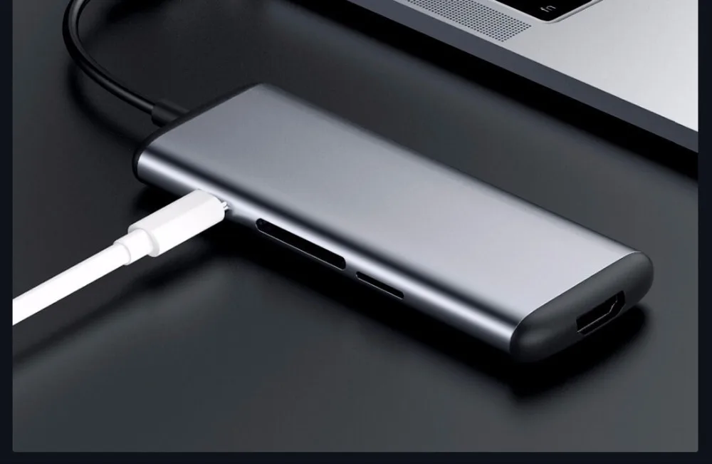 Xiaomi hagибис usb type-C зарядный адаптер 6 в 1 type C TF/SD/PD/2 USD 3,0/HDMI Мужской к женскому зарядному преобразователю зарядное устройство H20