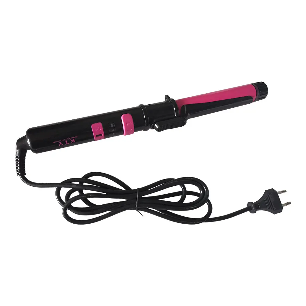 

USHOW Hot Hair Curling Iron Rod Flat Iron For Salon Stylist Ceramic Black Curling Wand 110V-240V
