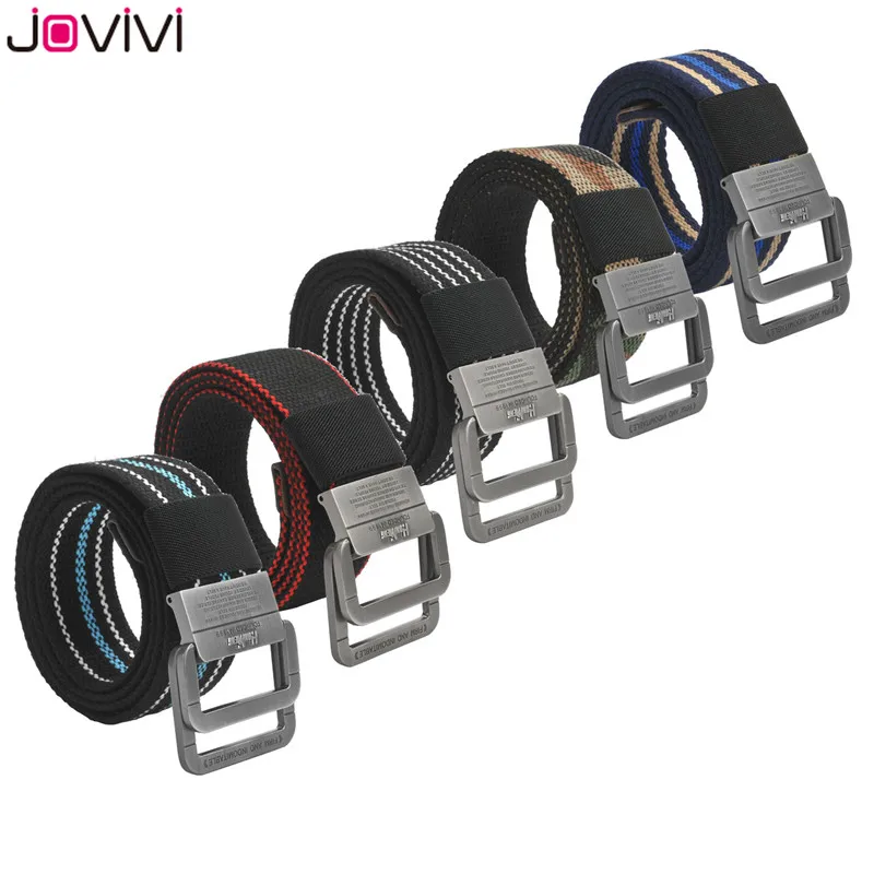 Jovivi 1x мужские и женские брюки ремень из парусины эластичный пояс плетеный с