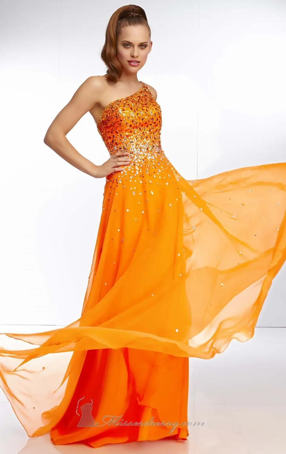 Navy pink one shoulder See Through Appliqued Floor-length A-Line Fashion Girls Csual Sexy Full Photos Cheap Evening Dress 2013 | Свадьбы и