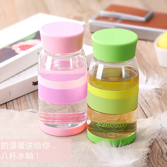 

Space Cup Portable Plastic Cute Cups Covered Water Jug Leak-proof cups 450ml Bottle Water 450ML Drinkware