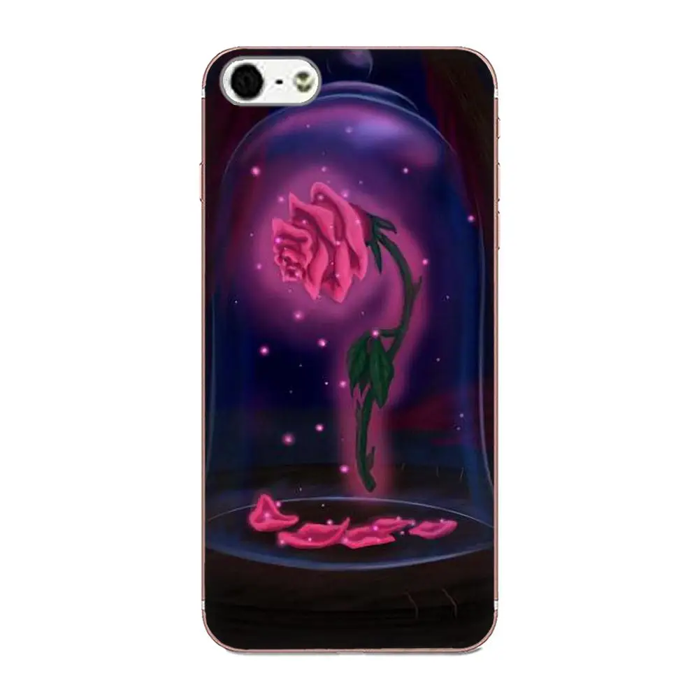 Мягкий чехол Beauty And The Beast Rose для Apple iPhone X XS Max XR 4 4S 5 5C 5S SE 6 6S 7 8 Plus | Мобильные телефоны