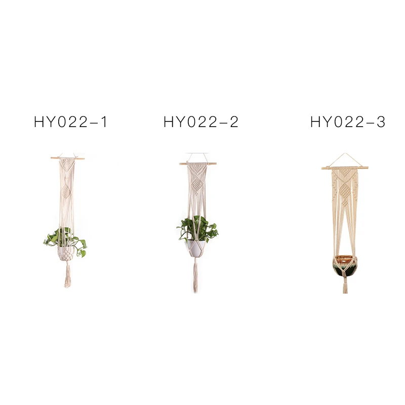 Подвеска для растений из макраме хлопковая веревка внутреннее напольное