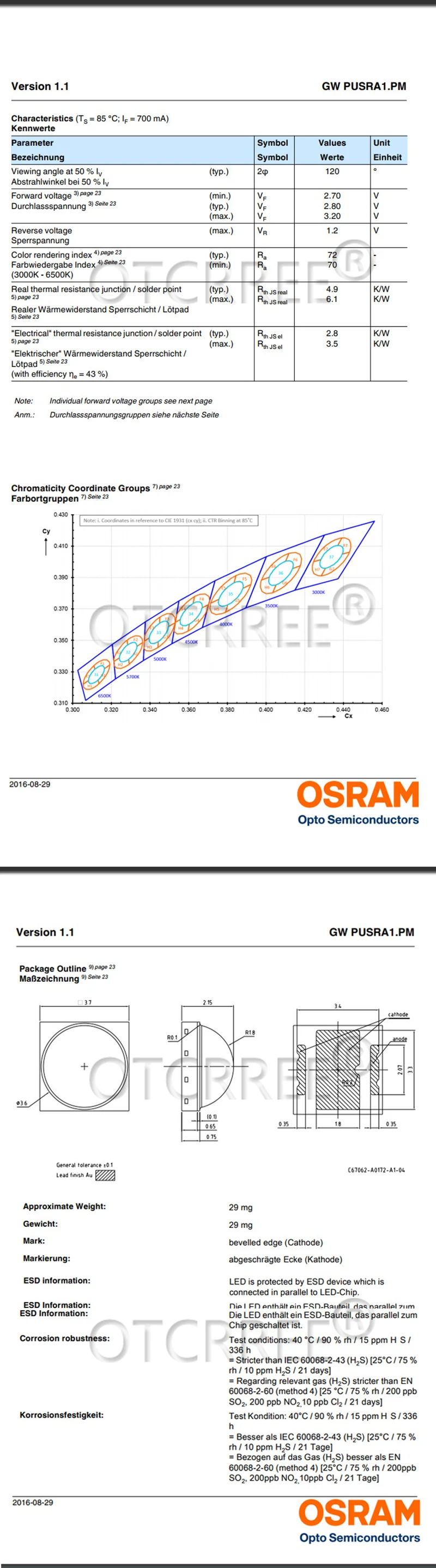 10 шт. OSRAM 3W5W6W 3535 P8 холодный белый Светодиодный излучатель диод может заменить XPG2 XPG3 для Точечный светильник/светильник-вспышка часть высокомощный светодиодный