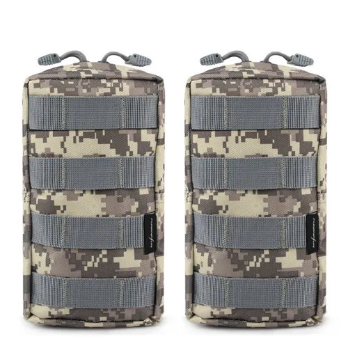 ACU 2 шт. Тактический аксессуар EDC Molle Сумка Утилита Сумка гаджет упаковка для снаряжения военный жилет поясная упаковка Открытый страйкбол телефон Органайзер - Цвет: ACU