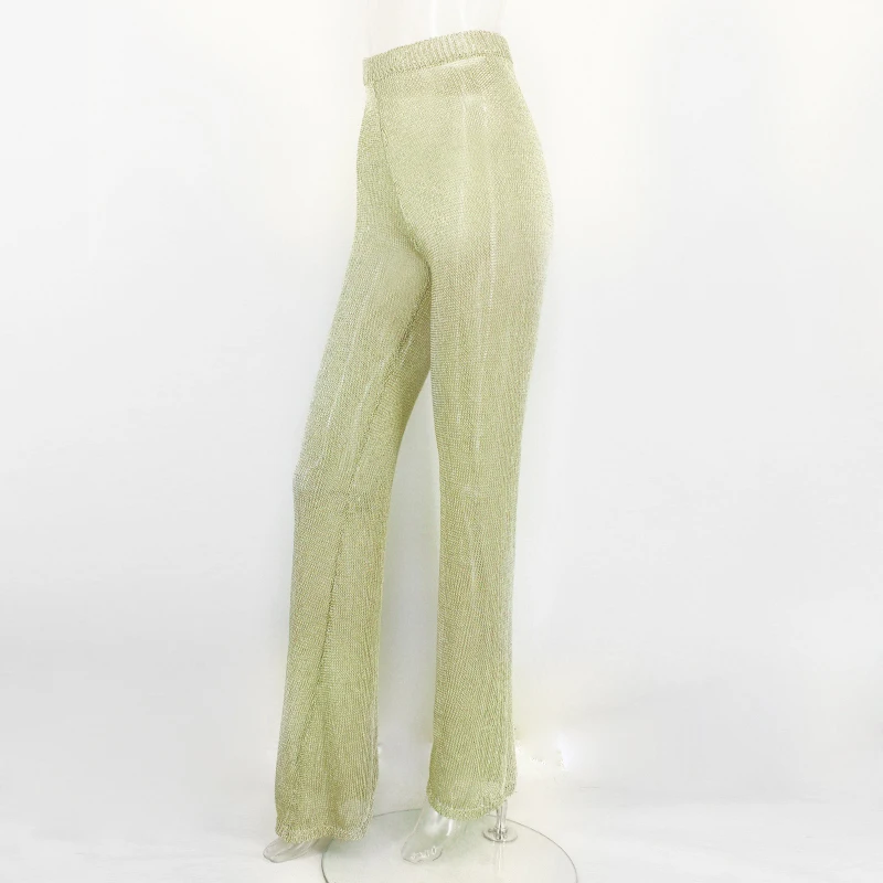 Женские сетчатые брюки COSYGAL длинные с высокой талией и эластичным поясом |