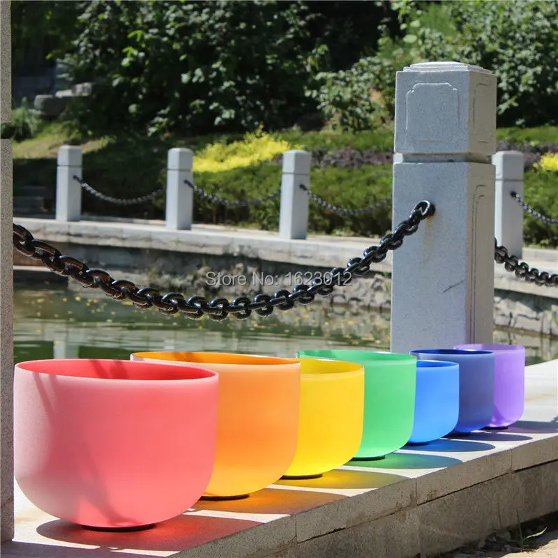 10 дюймовая кварцевая тибетская Поющая чаша чакрас CDEFGAB|Колокольчики и звонки| |