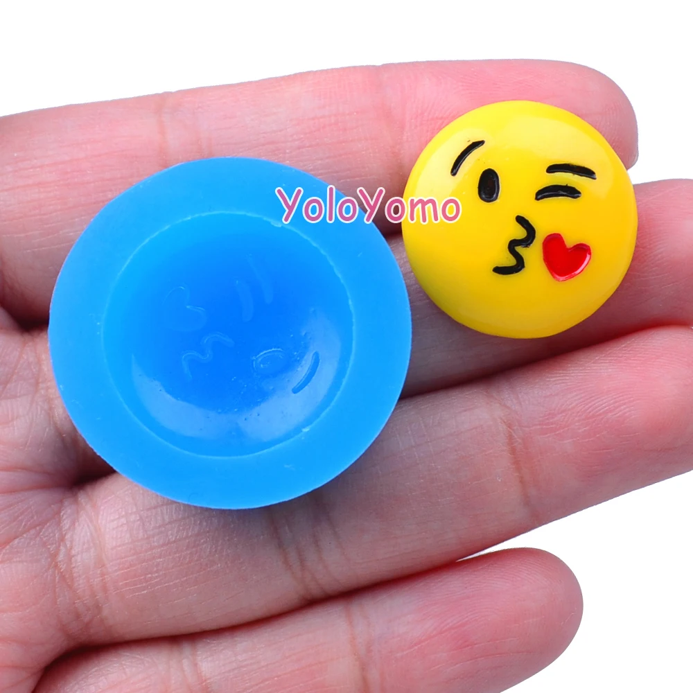 P574YL 21 7 мм Поцелуйчики Смайлики силиконовые формы-смайлик плесень Кекс Toppers