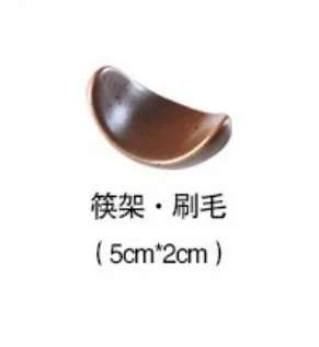 brown Chopstick tray Японский традиционный стиль, керамические обеденные тарелки, фарфоровое блюдо, тарелка, тарелка для суши, тарелка для риса, столовая посуда, посуда - Цвет: brown Chopstick tray