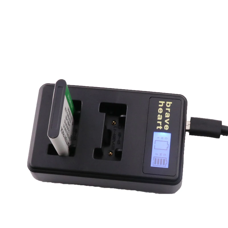 2x NP-45 NP45 Li-40B Li-42B Li ion аккумулятор 40B Батарея+ ЖК-дисплей USB Зарядное устройство для цифровой камеры Olympus Pentax D-Li63 Fuji NP-45 Nikon EN-EL10 NP80 CNP80 K7006 - Цвет: chagrer and 1battery