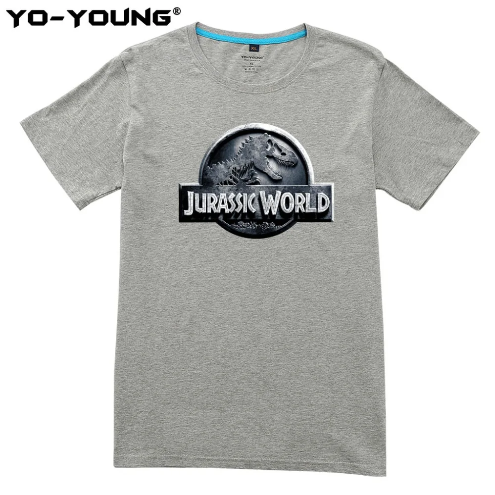 Футболка с логотипом Yo-Young Jurassic уличная футболка коротким рукавом из 100% чесаного