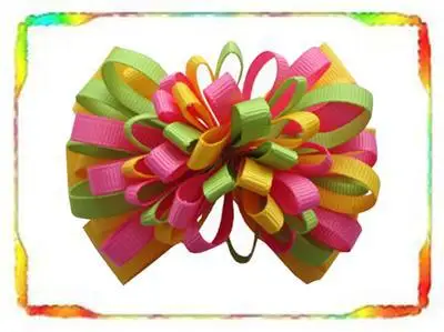 

2023 New Hot Sell Hair Accessories Children 4"Peacock Hair Bows 20pcs Free Shipping