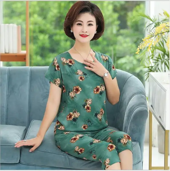 Семейная Пижама женская пижама летняя новая одежда для сна из хлопка и льна