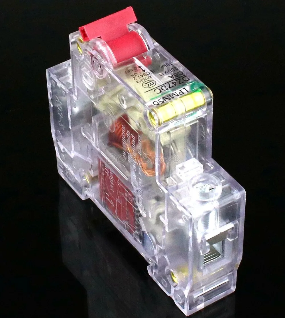 1P 6A 230/400v~ Мини автоматический выключатель MCB C45 C Тип AC DC