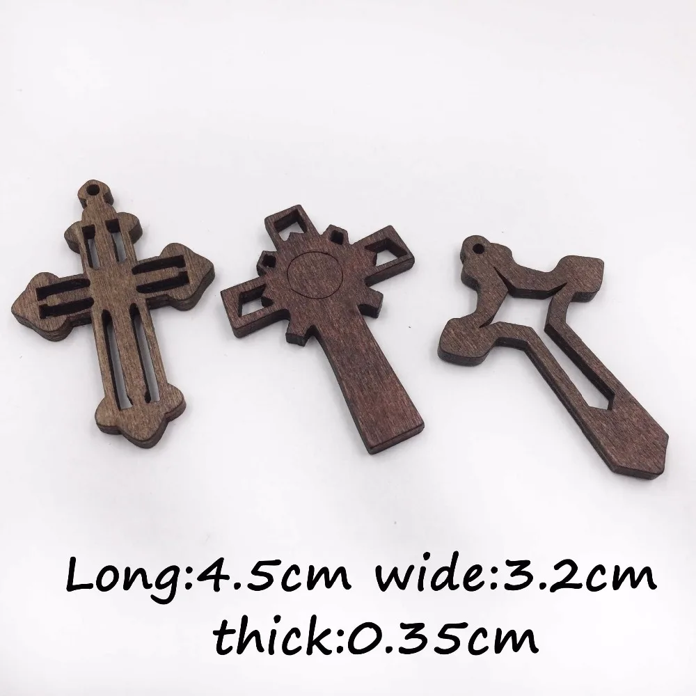30 шт. Деревянные Подвески-кресты 45 х32 мм | Украшения и аксессуары