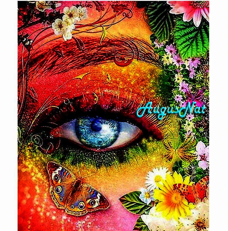 Настенная картина пейзаж выложенная алмазами full round eye сделай сам цветок Алмазный