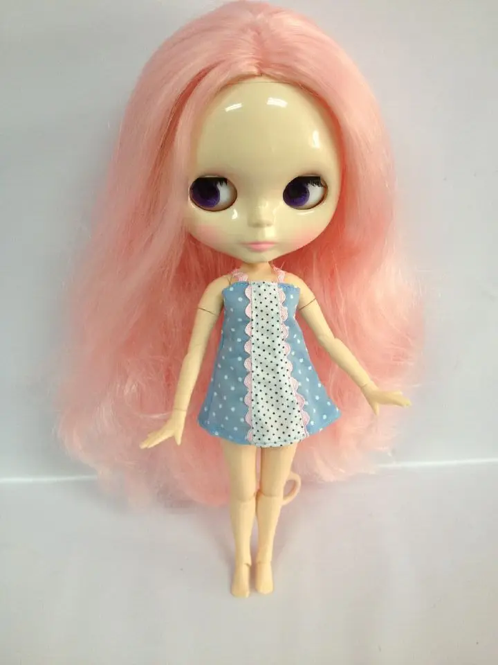 Бесплатная доставка розовые волосы Обнаженная кукла шарнирная Заводская